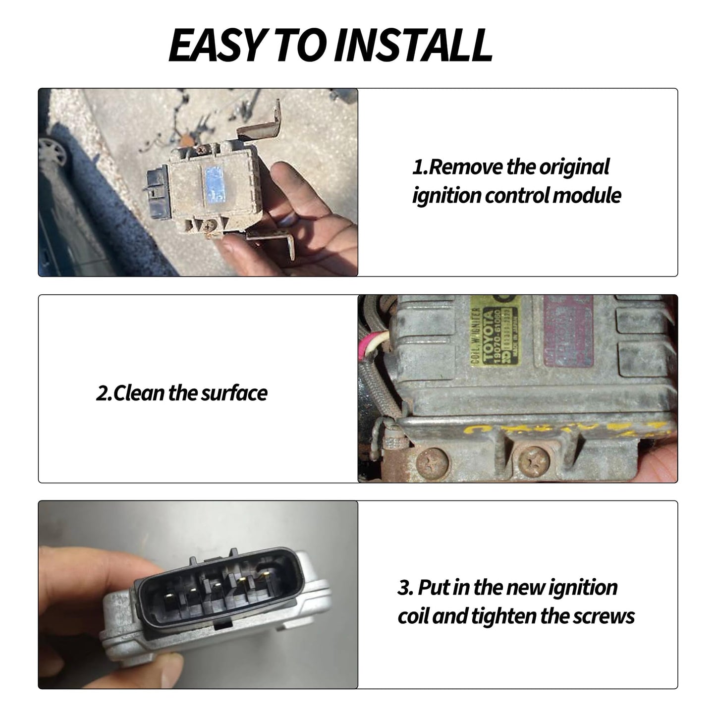 HiSport 89621-26010 Ignition Control Module Compatible with Lexus LS400,LX450,SC400;Toyota 4Runner,Camry,Celica,Corolla,Land Cruiser,MR2,Paseo,Previa,RAV4,T100,Tacoma 1995-1997,Tercel 1991-1994