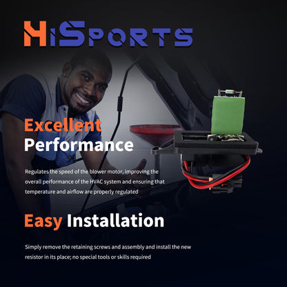 HiSport 89019089 HVAC Blower Motor Resistor Compatible with Cadillac Escalade EXT& Chevrolet Avalanche Silverado Suburban Tahoe & GMC Sierra 1500 2500 3500 Yukon 973-004, 89018597, 22807122, RU371