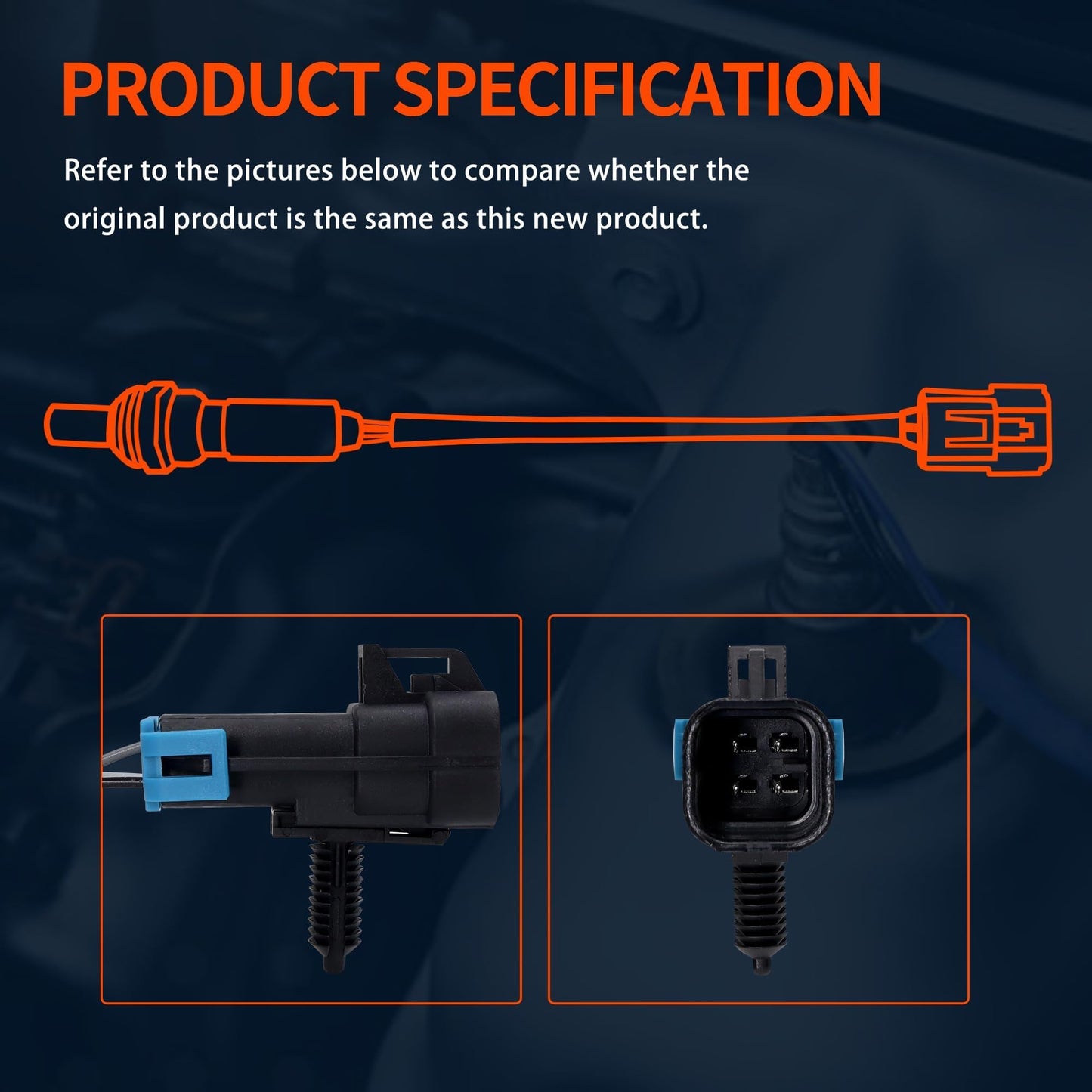 HiSport 250-24355 Oxygen Sensor Upstream Compatible with Cadillac CTS Escalade, Chevrolet Astro Avalanche Tahoe, GMC Envoy Safari Yukon, Hummer H2, Isuzu Ascender, Oldsmobile Bravada, Saturn L Sedan