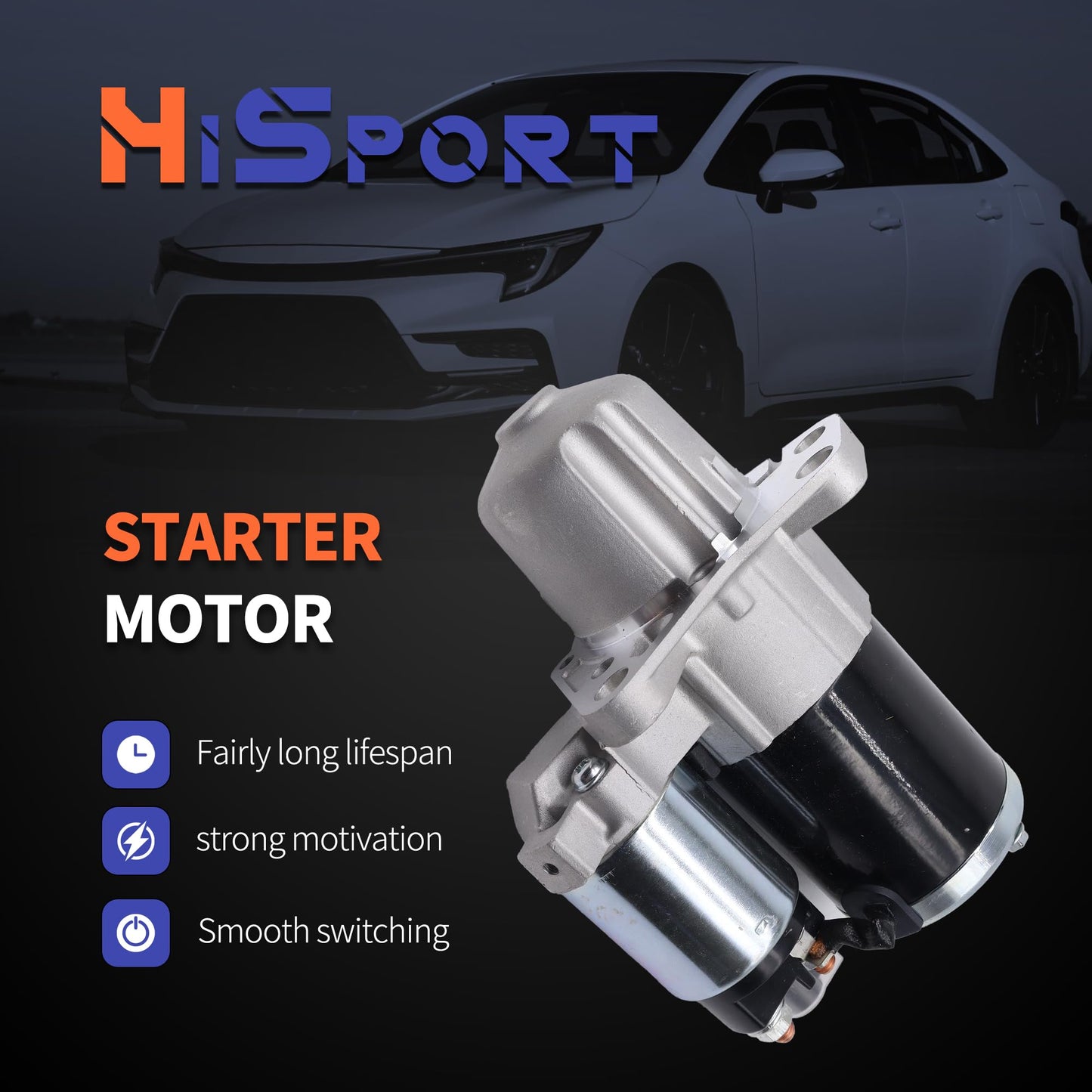 HiSport New Starter Motor 12645298 17986N - Compatible with Buick Cadillac Chevy GMC Pontiac Saturn Suzuki Malibu Traverse Acadia Limited Canyon Terrain G6 Torrent Aura Outlook Vue XL-7 2006-2019