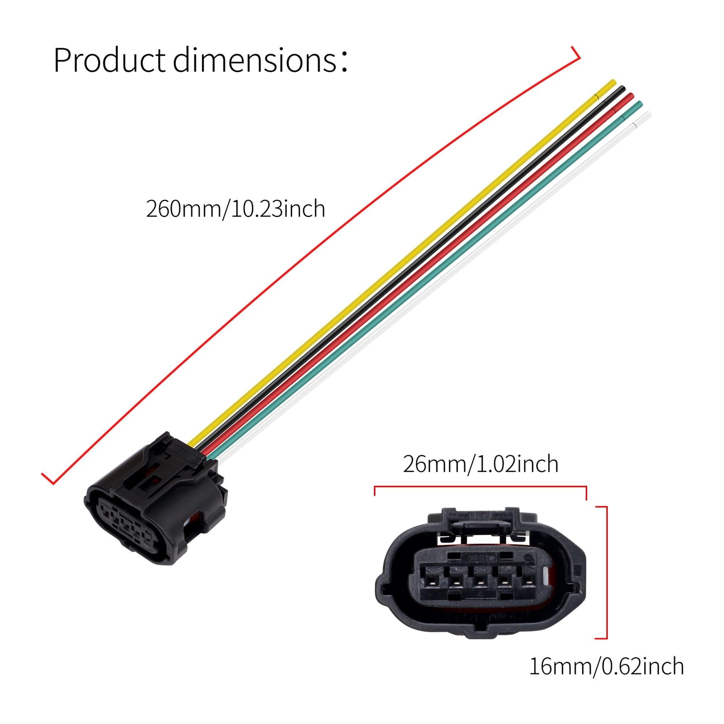 HiSport 22204-0H010 Mass Air Flow (MAF) Sensor Connector Compatible with Lexus ES350 GS350 is F IS250 IS350 RX350, Pontiac Vibe, Scion TC XB XD, Subaru Impreza R, Toyota Avalon Camry Corolla RAV4