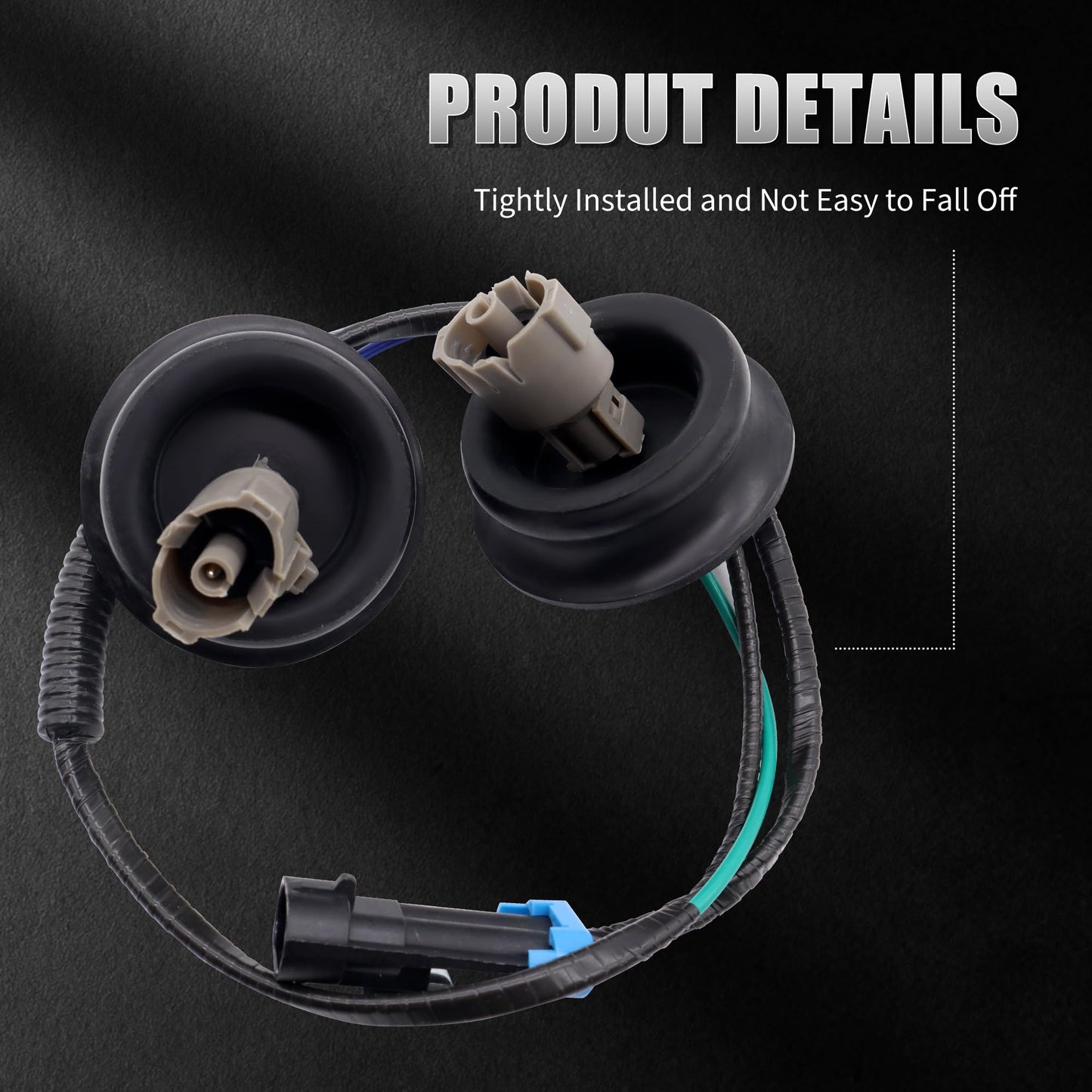 HiSport 12601822 Knock Sensors with Harness Wire - Compatible with Cadillac Escalade ESV EXT CTS Chevry Express 1500 2500 3500 Silverado 1500 2500 3500 Suburban 1500 2500 GMC Savana 1500