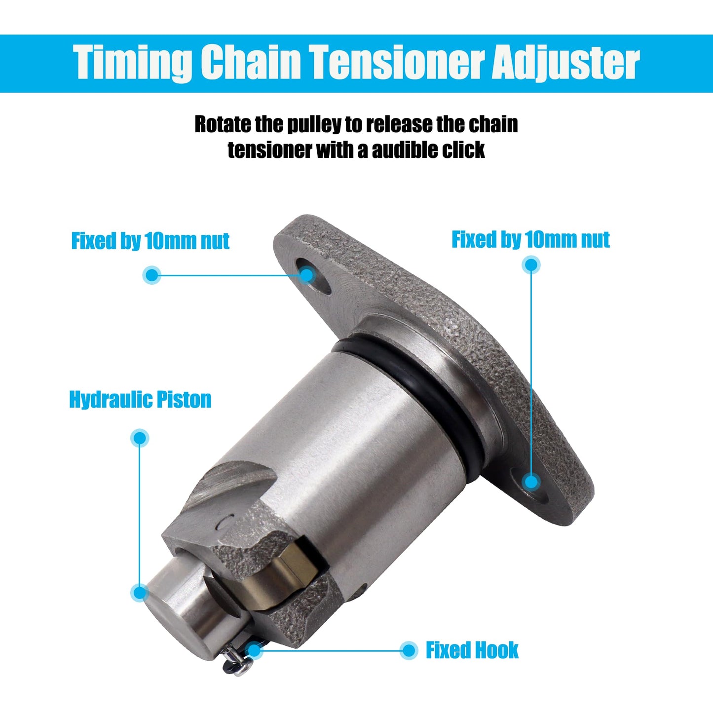 HiSport Engine Timing Chain Tensioner - Compatible with Toyota Corolla Celica MR2 Spyder Pontiac Vibe Toyota Matrix Chevrolet Prizm - Replace 9-5518 13540-0D010