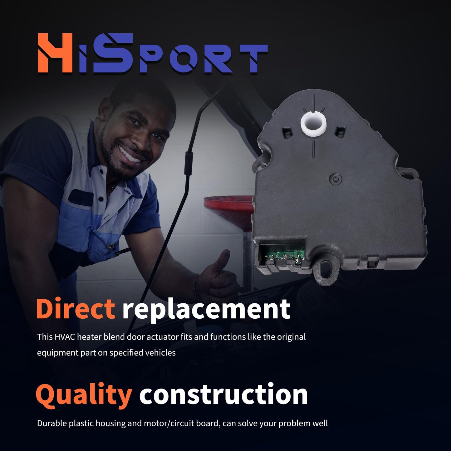 HiSport HVAC Blend Door Actuator 604-106 52402588 15-72971 89018365 Compatible with Buick, Chevy, Cadillac, GMC, Hummer, Isuzu, Oldsmobile, Pontiac Vehicles