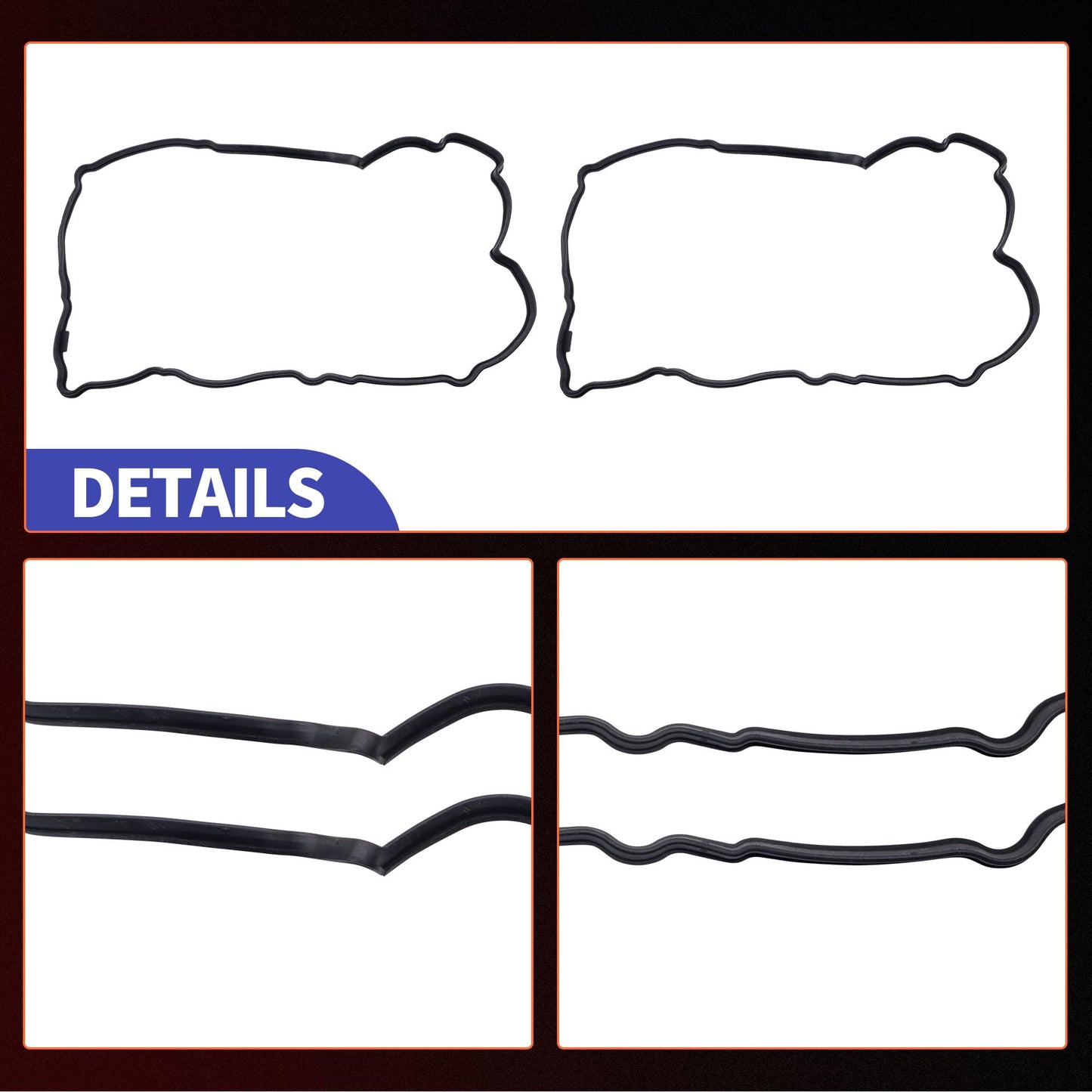 HiSport Valve Cover Gasket - Compatible with Nissan Infiniti Suzuki 350Z Altima Frontier Maxima Murano NV1500 NV2500 NV3500 Pathfinder Quest Xterra 3.5L 4.0L 2002-2014 - Replace VS50608R