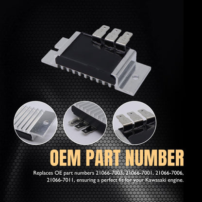 HiSport Voltage Regulator Rectifier - Compatible with Kawasaki FH & FX Series engine Replaces 21066-7011 21066-7001 21066-7003 21066-7006