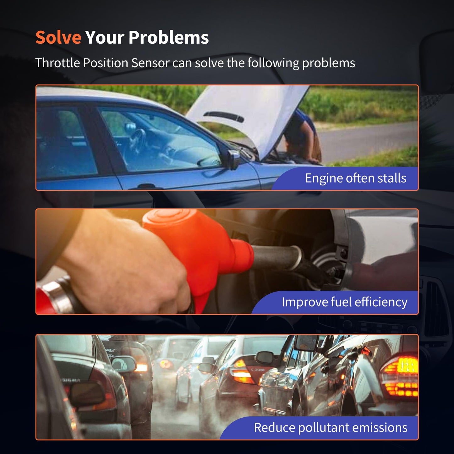 HiSport Throttle Position Sensor Compatible with Toyota Corolla Tacoma Tundra 4Runner Vibe 1996-2006 Replaces 977-035 89452-35020 89452-30140 89452-22080