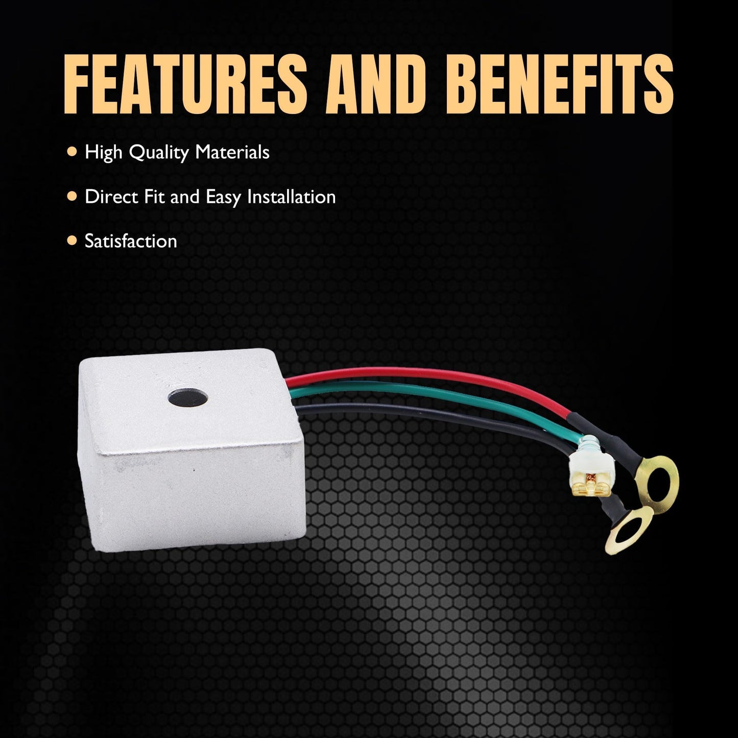 HiSport 435-203 Voltage Regulator Compatible with EZ Go Express L4, Express L6, Express S4, Express S6, RXV Electric 2014, RXV Gas, TXT Electric, TXT Gas, Terrain 250 1000 1500