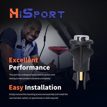 HiSport F3LY19E616A Fuel Door Release Switch - Compatible with Ford Crown Victoria Lincoln Continental LS Mark VIII Town Car Mercury Grand Marquis Marauder 1992-2006
