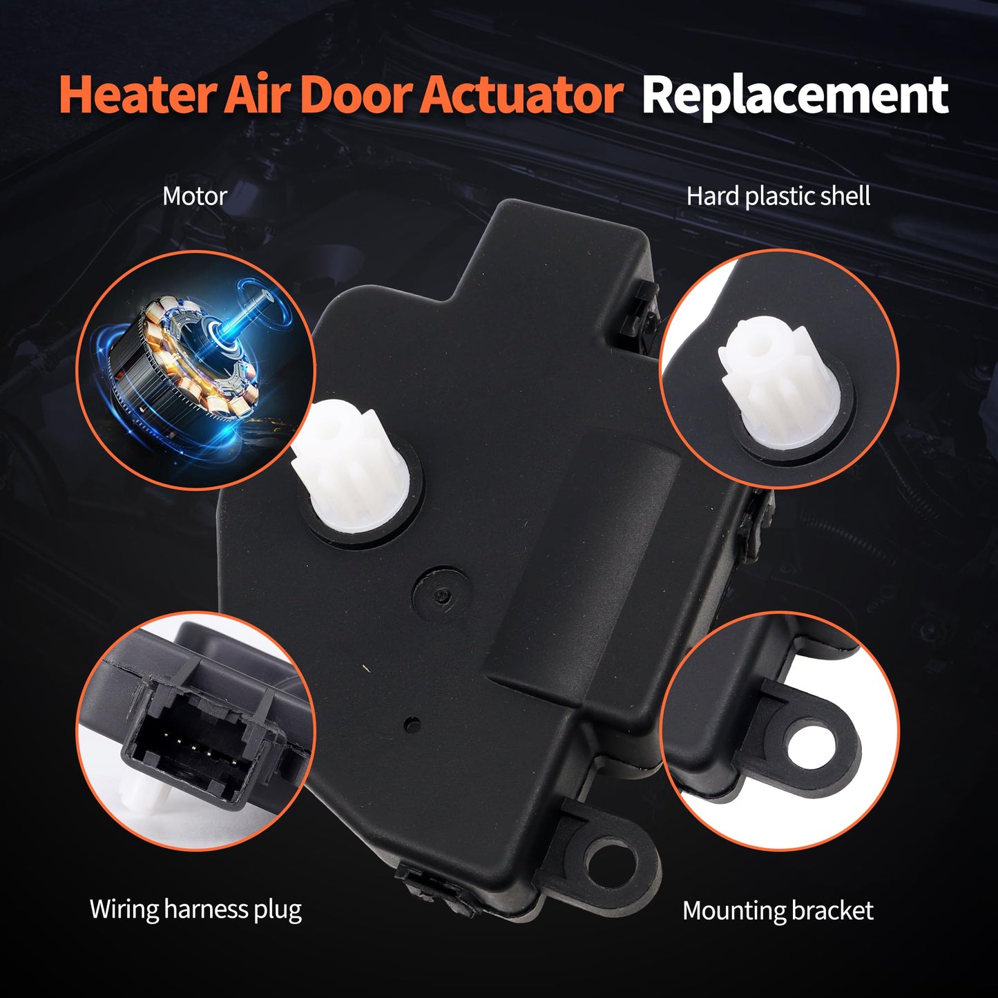 HiSport 604-241 HVAC Heater Blend Door Actuator - Compatible with Ford Escape 2008-2012 Expedition 2007-2016 F-150 2009-2014 Mercury Mariner 2008-2011 Lincoln Navigator 2006-2016