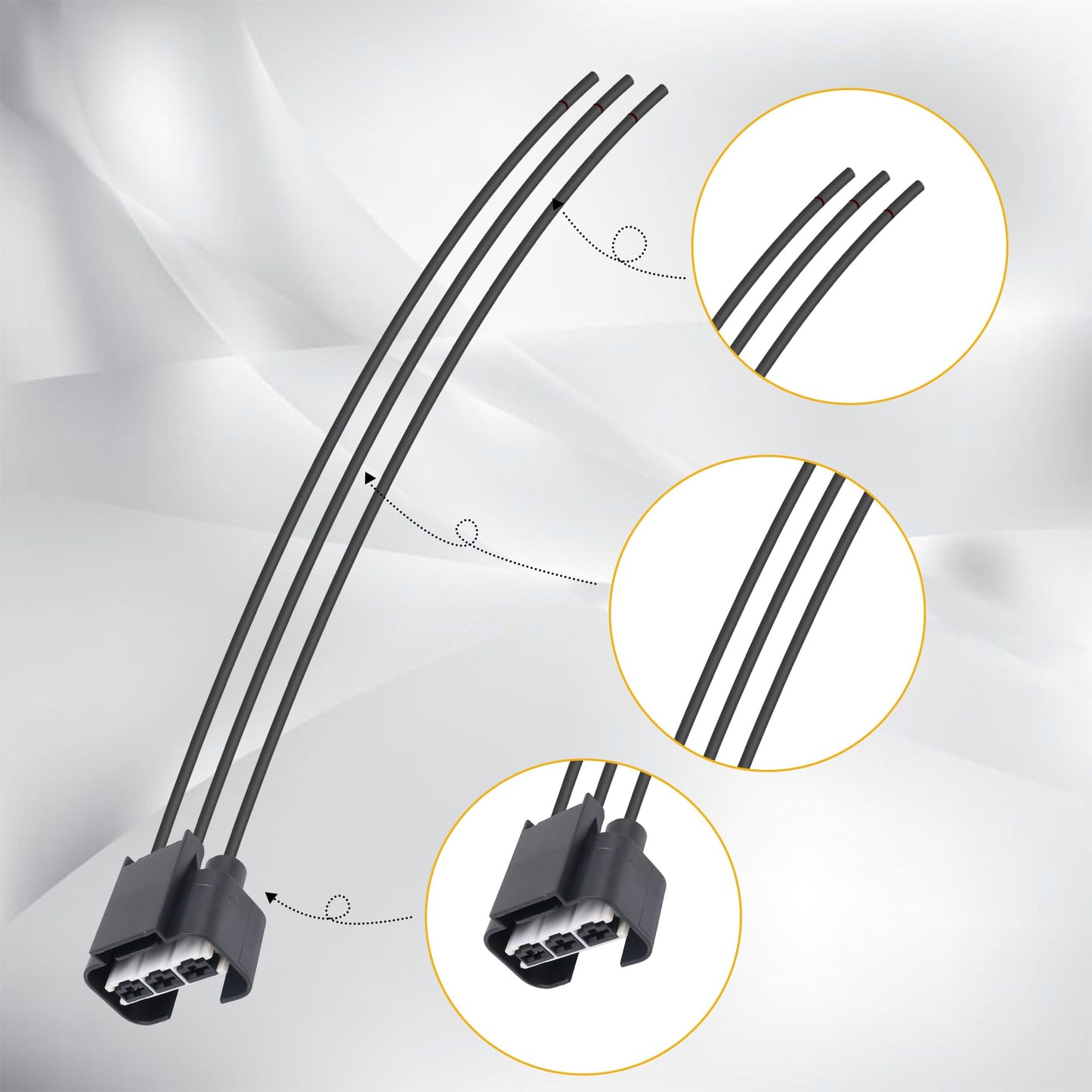 HiSport WRK4K-MA59 Blower Cooling Fan Resistance Pigtail Connector - Compatible with Kia Optima 2014-2019 Sedona 2014-2018