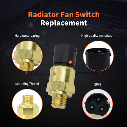 HiSport 61311378073 Coolant Temperature Sensor Radiator Fan Switch - Compatible with BMW 318I 318IS 318TI 325 325E 325ES 325I 325IS 325IX 525I Replaces 1378073