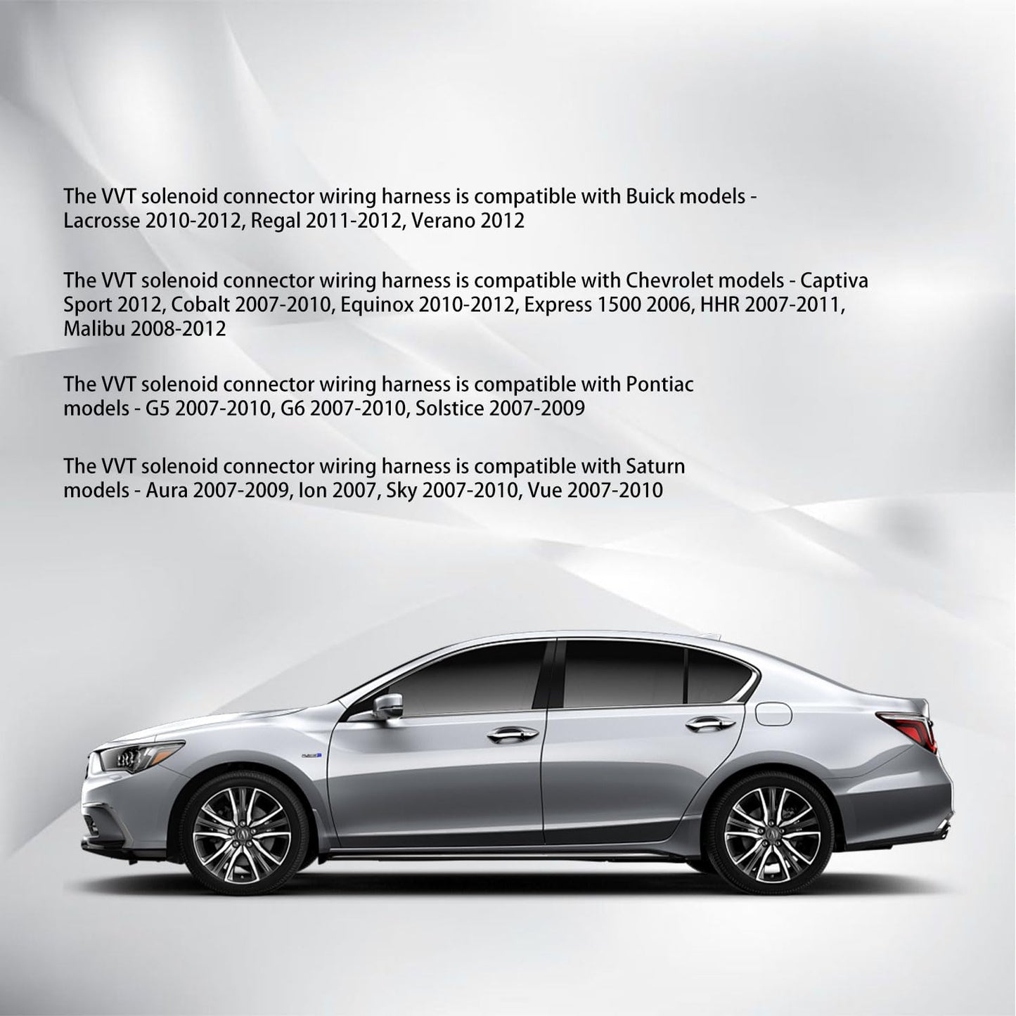 HiSport 15306137 Variable Valve Timing(VVT) Solenoid Connector Wiring Harness - Compatible with Buick Lacrosse Regal Chevrolet Captiva Sport Pontiac G5 G6 Saturn Aura Replaces 15306187 19178093