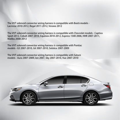 HiSport 15306137 Variable Valve Timing(VVT) Solenoid Connector Wiring Harness - Compatible with Buick Lacrosse Regal Chevrolet Captiva Sport Pontiac G5 G6 Saturn Aura Replaces 15306187 19178093