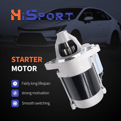 HiSport 21163-2118 Starter Motor 12V 0.6Kw 9-Tooth - Compatible with John Deere Gator XUV 620i 4x4 Gator XUV 625i 4x4 Compatible with Kawasaki KAF620 Mule 2500 KAF620 Mule 2510 KAF620 Mule 2520