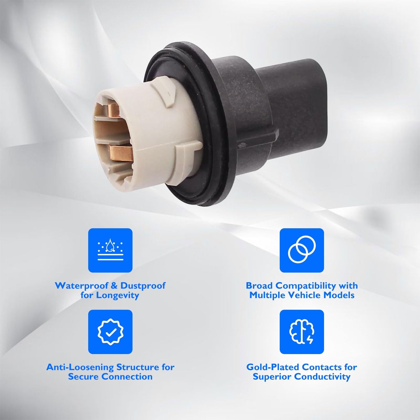 HiSport 68083021AA Turn Signal Lamp Light Bulb Socket Compatible with Dodge Ram 1500 Pickup 2009-2010, Ram 1500 2500 3500 2011 Replace 1P3478