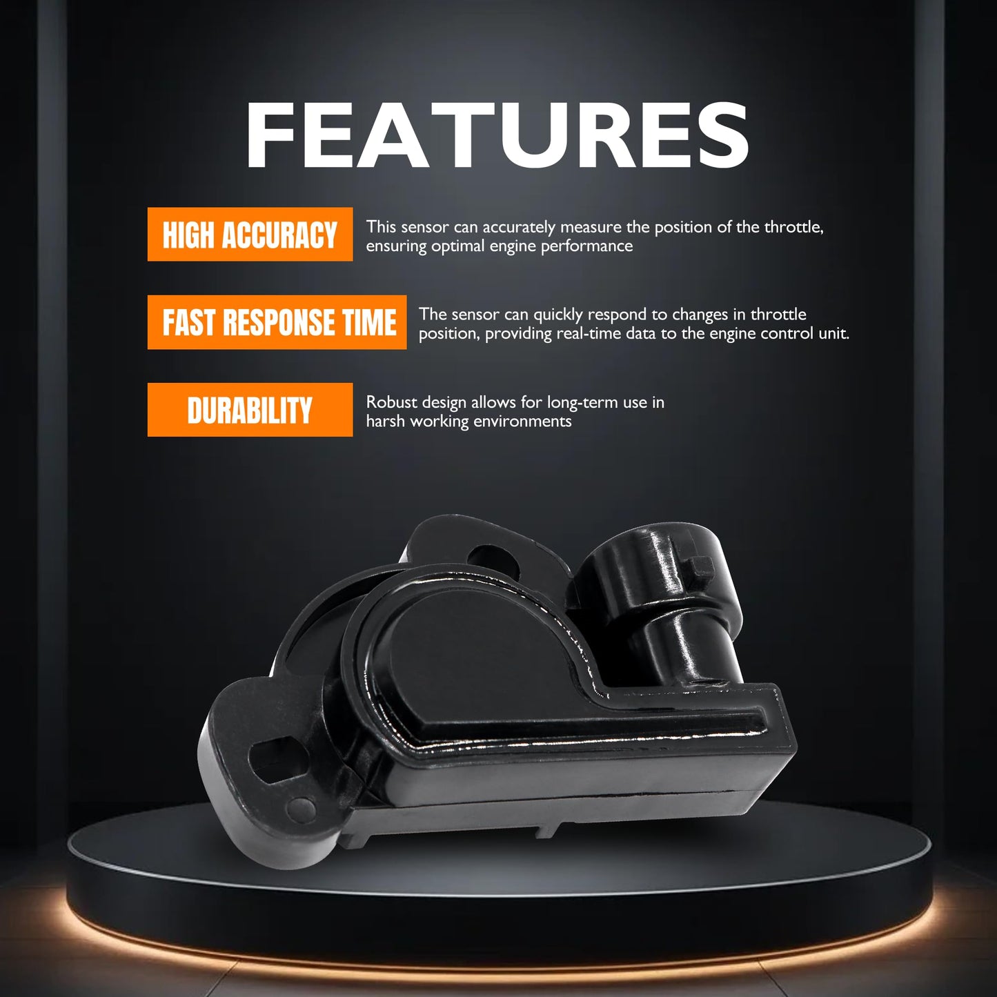 HiSport 17087400 Throttle Position Sensor TPS - Compatible with Buick Cadillac Chevry GMC Suburban Isuzu Oldsmobile Pontiac - Accelerator Pedal Fuel Idle Control Valve Sensor 1987-1991