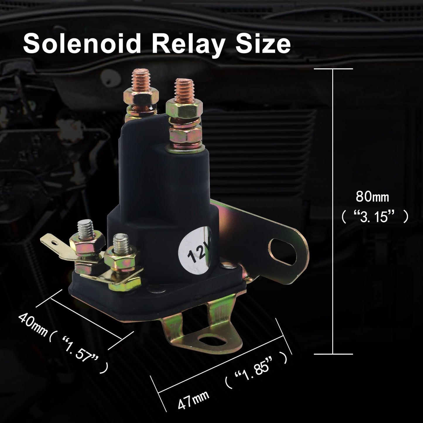 HiSport Starter Solenoid Compatible with John Deere AM133094, MTD 725-04439 Cub Cadet Lawn Tractor