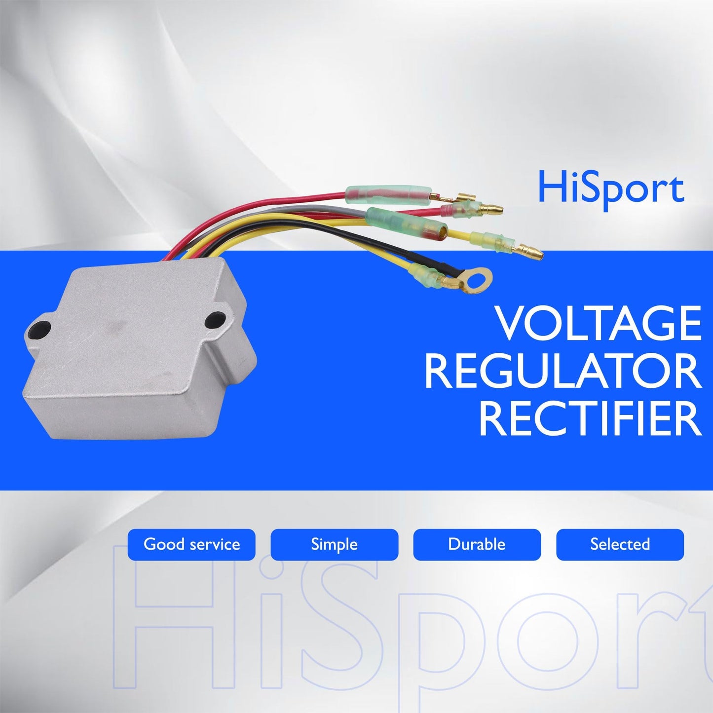 HiSport 883072 Regulator Rectifier Compatible with mercury 40 50 55 60 125 135 150 1992, 1993, 1994, 1995, 1996, 1997, 1998 HP outboard 75 90 100 115 1989-2000, 2001, 2002, 2003, 2004, 2005, 2006
