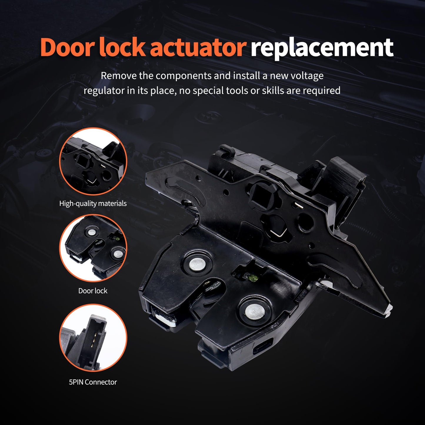 HiSport Liftgate Latch Trunk Lock Actuator - Rear Trunk Tailgate Door Lock Latch Actuator Compatible with Buick Cadillac Chevrolet GMC Replacement for 931-277 931277 DLA1444 13508110 13511954