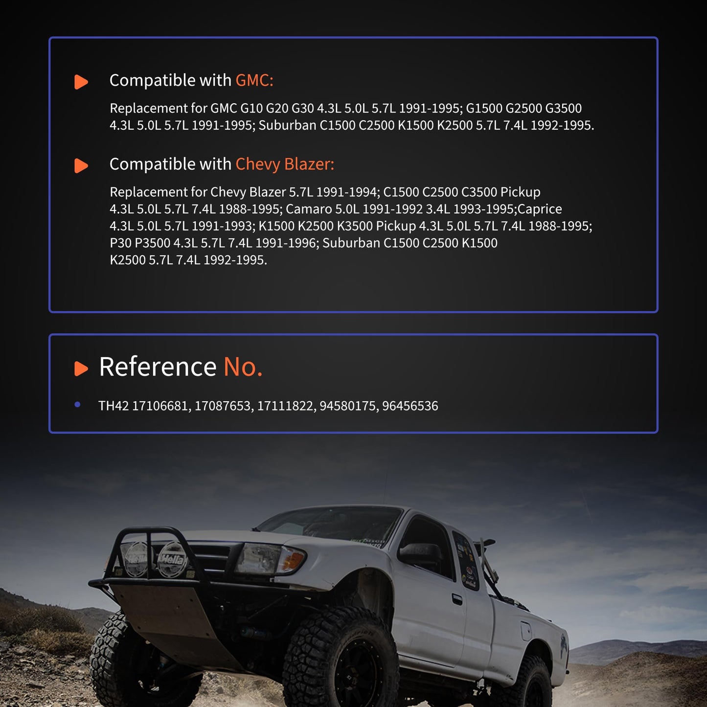 HiSport Throttle Position Sensor TPS 17106681 Replacement for Chevy Truck Chevrolet Daewoo K1500 2500 3500 1991-1995,Compatible with GMC Suburban C1500 C2500 K1500 K2500 5.7L 7.4L 1992-1995