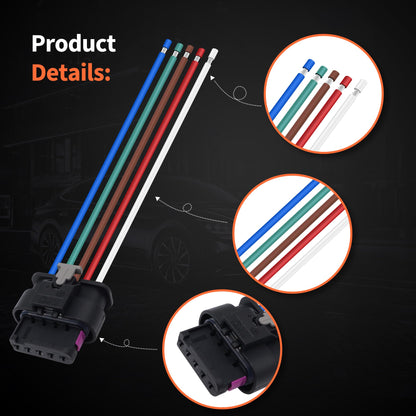 HiSport 5 Pin Rear Taillight Harness Connector Compatible with Jeep Renegade 2015-2022 Replace 68406157AA