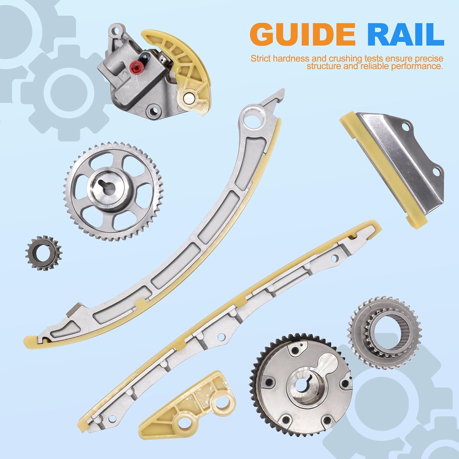 HiSport Engine Timing Chain Kit - Compatible with Acura ILX TSX Honda Accord Civic Crosstour CR-V - Replace 14510-R40-A01 13620-RAA-A02 14210-PNA-000 Chain Tensioner with Camshaft Adjuster