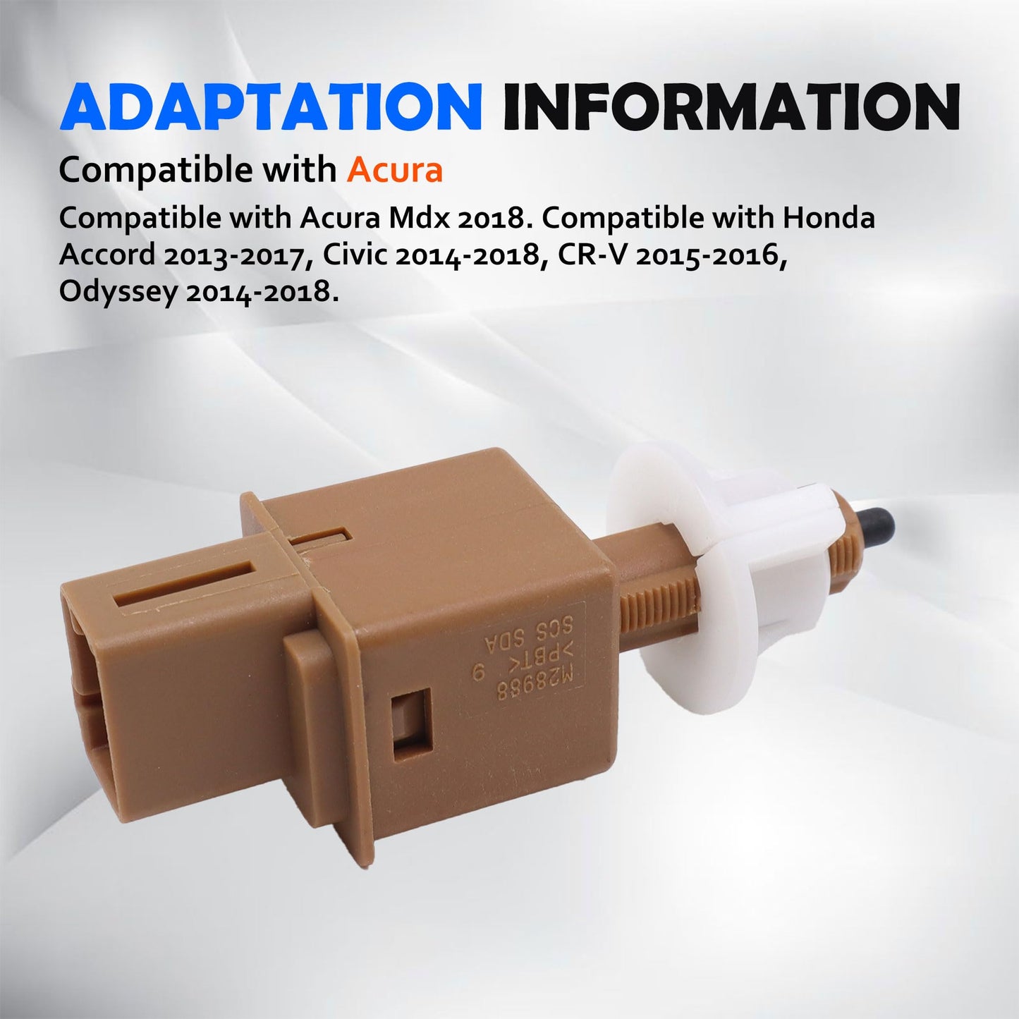 HiSport Brake Light Switch 36750-T2A-A01 4Pin Compatible with Acura MDX 2018, Replacement for Honda Accord 2013-2017, Civic 2014-2018, CR-V 2015-2016, Odyssey 2014-2018, 36750T2AA02