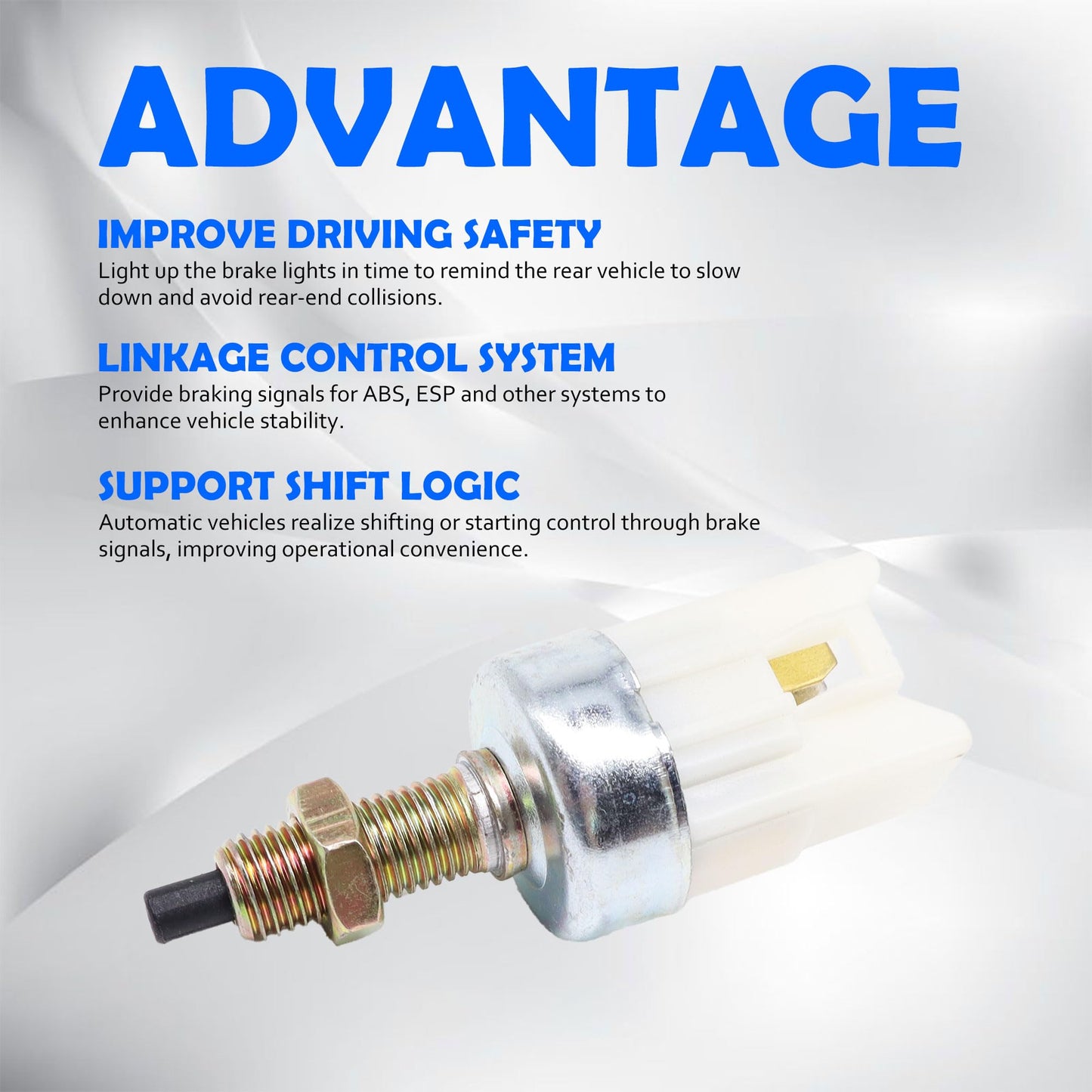 HiSport Brake Light Stoplight Switch Stopper 36750-S84-003 Compatible with Acura Cl Mdx NSX TL, Replacement for Honda Accord Odyssey Pilot S2000, 36750-SEA-003, SLS-241