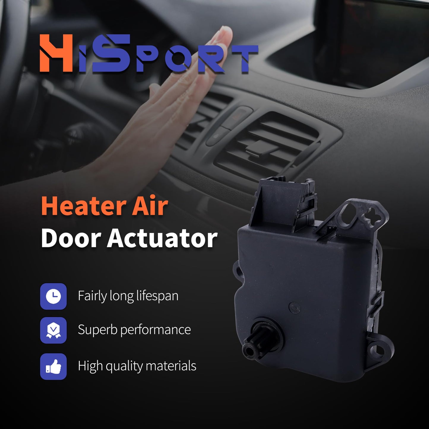 HiSport HVAC Blend Door Actuator 604-234 - Compatible with Ford Explorer Flex Police Interceptor Sedan Police Interceptor Utility Special Service Police Sedan Taurus 2011-2017