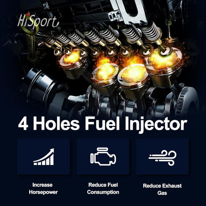 HiSport 4 Holes Fuel Injectors 0280158233 Replacement for Dodge Chrysler 200 300 2011-2019, Challenger Charger Durango,Replacement for Jeep Grand Cherokee Wrangler, Ram 1500 2500 3500 3.6L