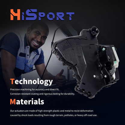 HiSport Rear Right Passenger Side Door Lock Latch Actuator Motor 931-404 Compatible with Toyota Lexus ES350 RX450h GX460 Camry 4Runner Rav4 2007-2017 Replacement for Scion xB Replaces 69050-06100