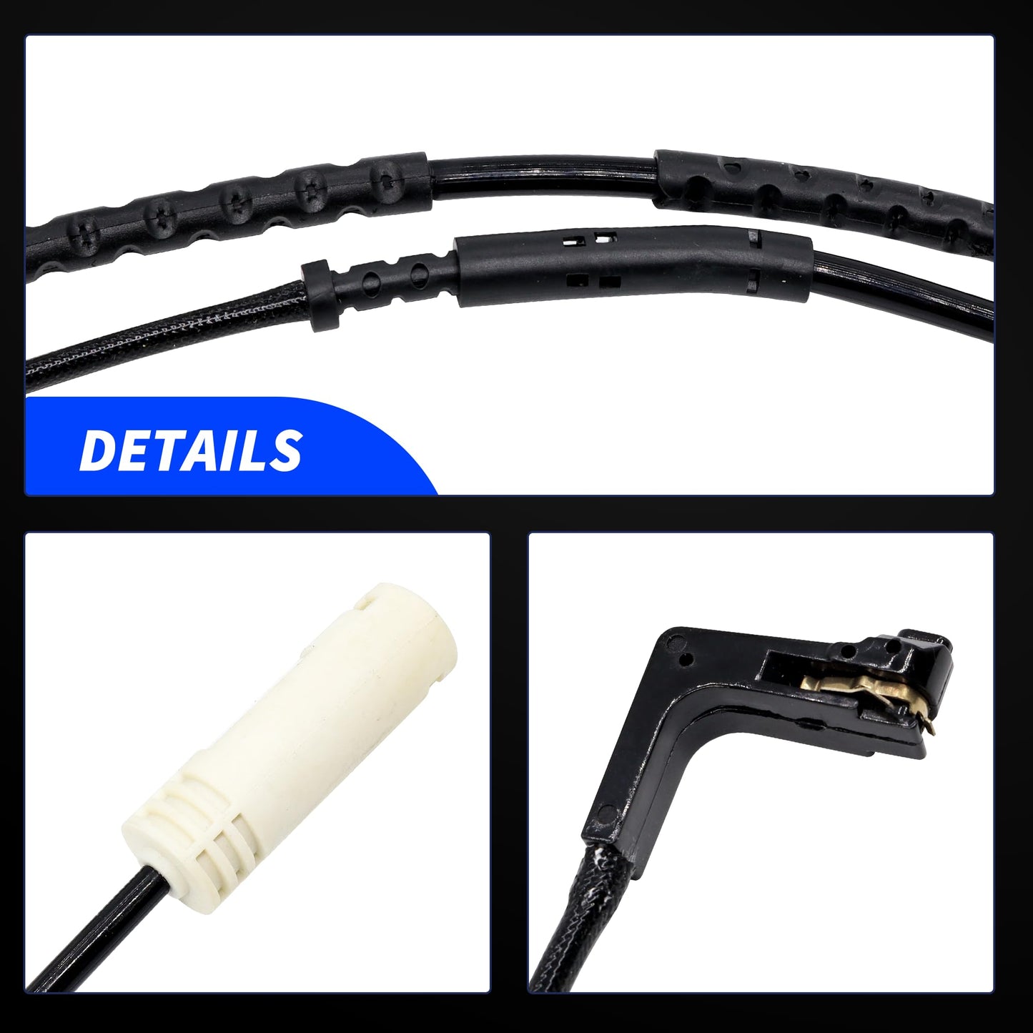 HiSport Front and Rear Brake Pad Wear Sensor - Compatible with Mini Cooper 2007-2010 - Replace 34356789329 34356789330