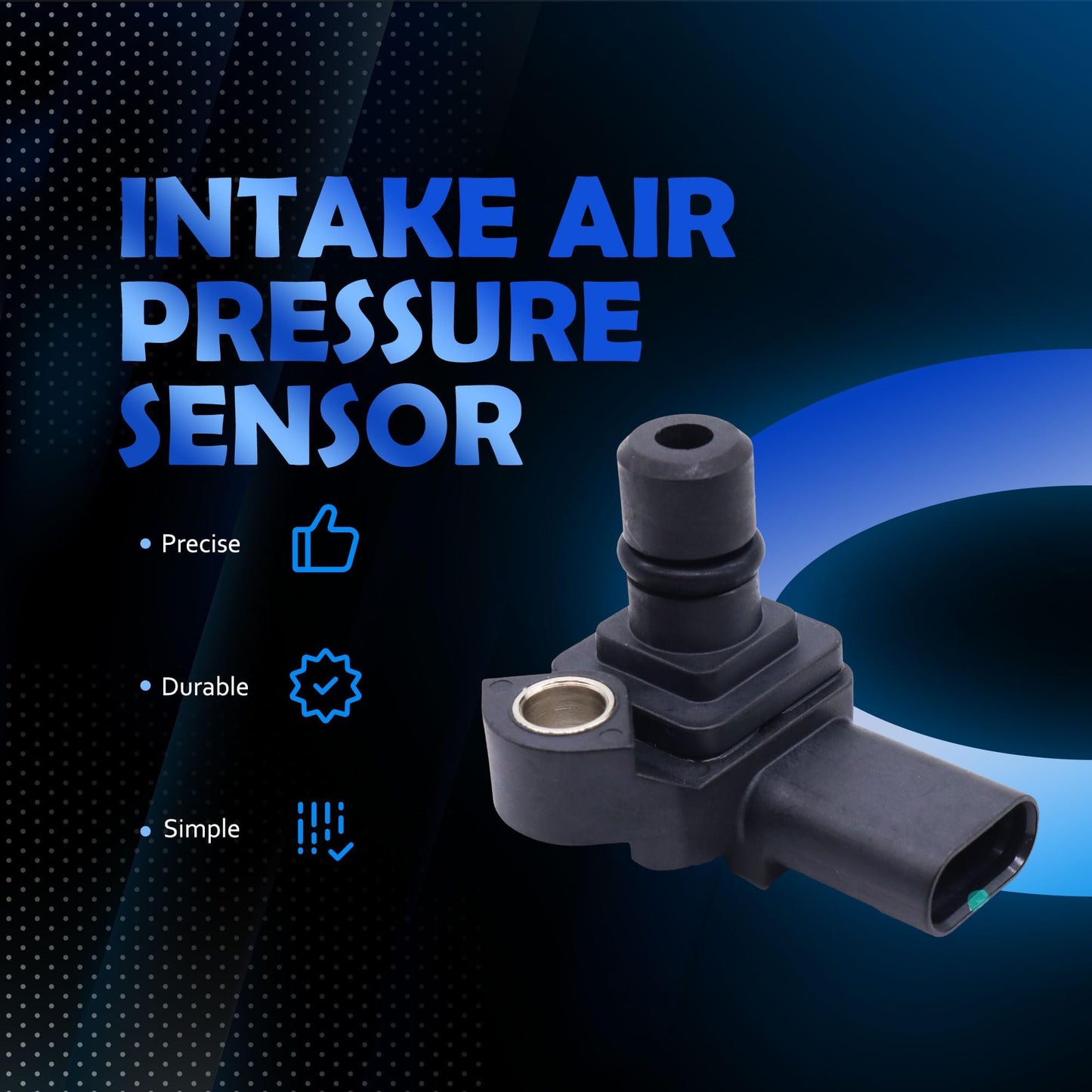 HiSport 55573249 Manifold Absolute Pressure Sensor - Compatible with Buick Cascada Encore Envision Cadillac ATS CT4 CTS XTS Chevrolet Cruze Equinox Trax GMC Terrain Replaces 236G9580