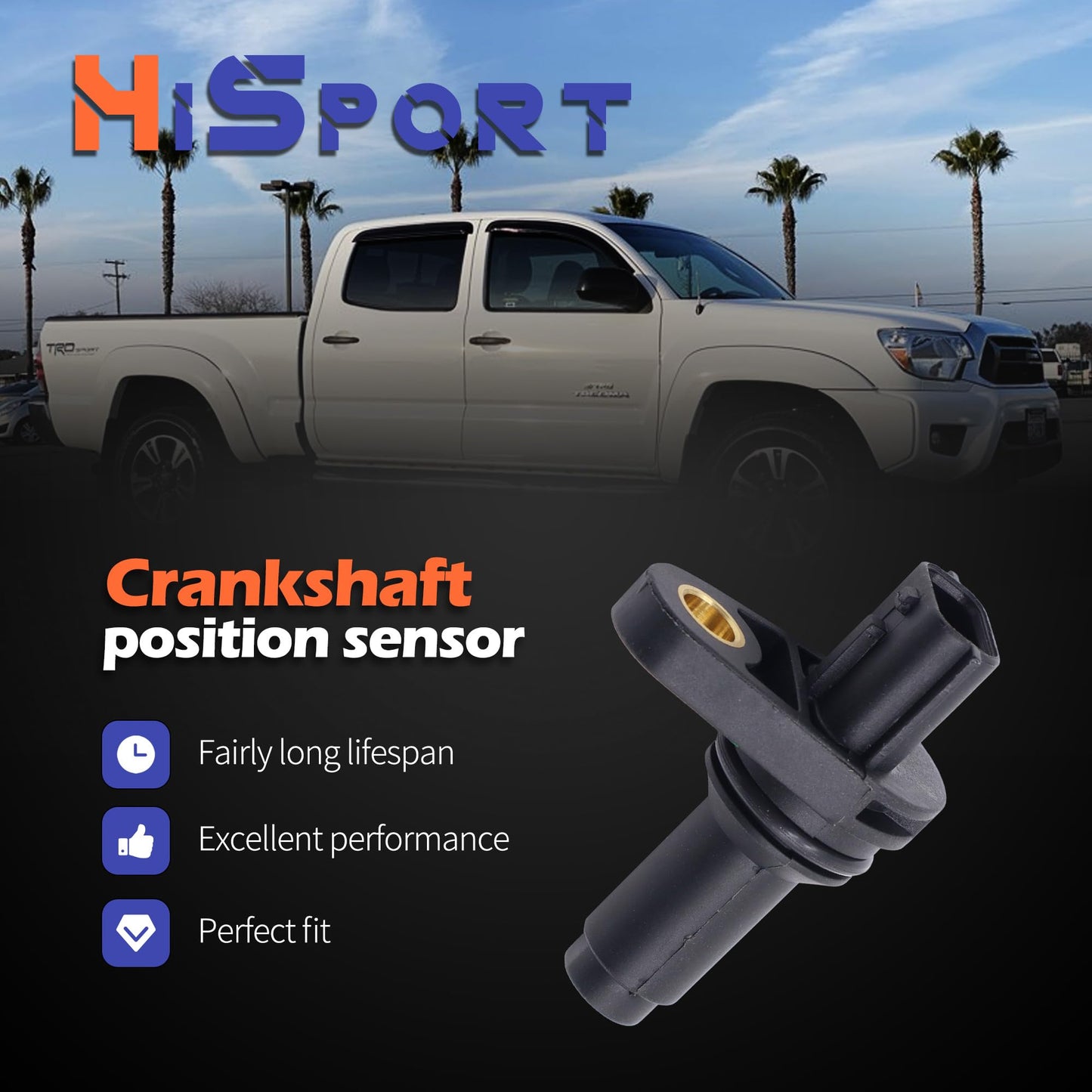 HiSport Crankshaft Position Sensor - Compatible with Infiniti EX35 EX37 FX35 FX37 Nissan 350Z 370Z Altima Renault Safrane Replaces 23731JA10B