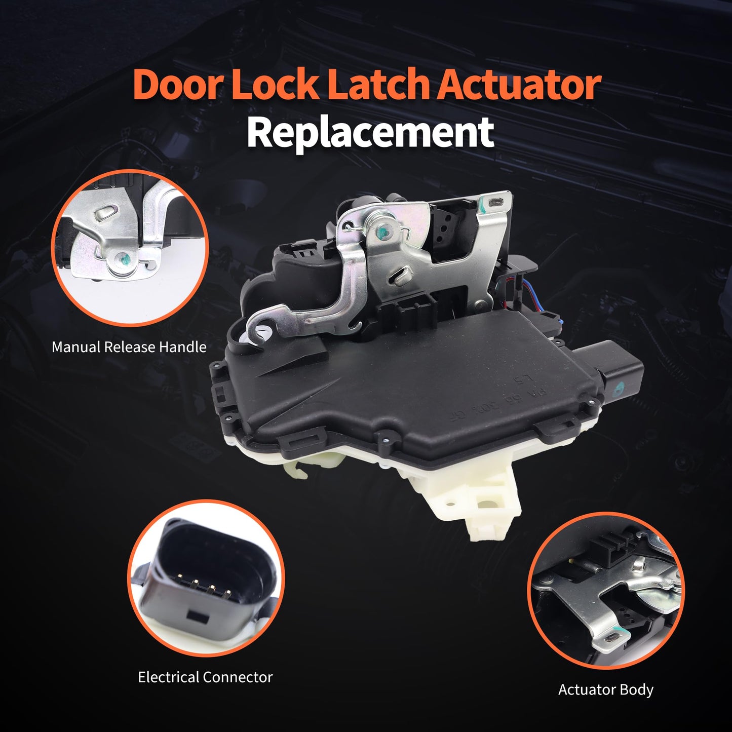 HiSport Door Lock Latch Actuator Front Left Driver Side Compatible with Volkswagen VW Beetle Golf GTI Jetta Passat Rabbit Replace 3B1837015A