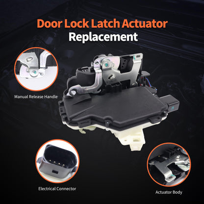 HiSport Door Lock Latch Actuator Front Left Driver Side Compatible with Volkswagen VW Beetle Golf GTI Jetta Passat Rabbit Replace 3B1837015A