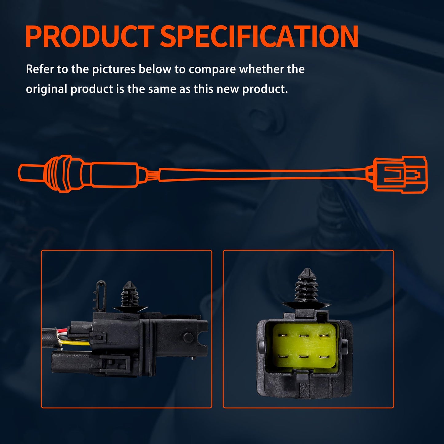 HiSport 0258007206 Oxygen Sensor Upstream - 5-Wire Heated O2 Sensor 590mm Length Compatible with Infiniti FX35 G35 Nissan Sentra Volvo, Replaces 250-25005