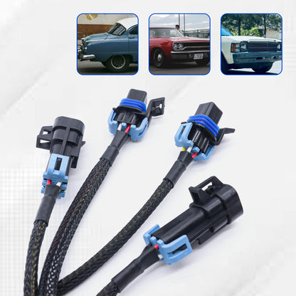 HiSport Wire Harness for LS2 LS6 O2 Header Wire Harness Black 24" O2 Oxygen Sensor Extension Square 4 Pin