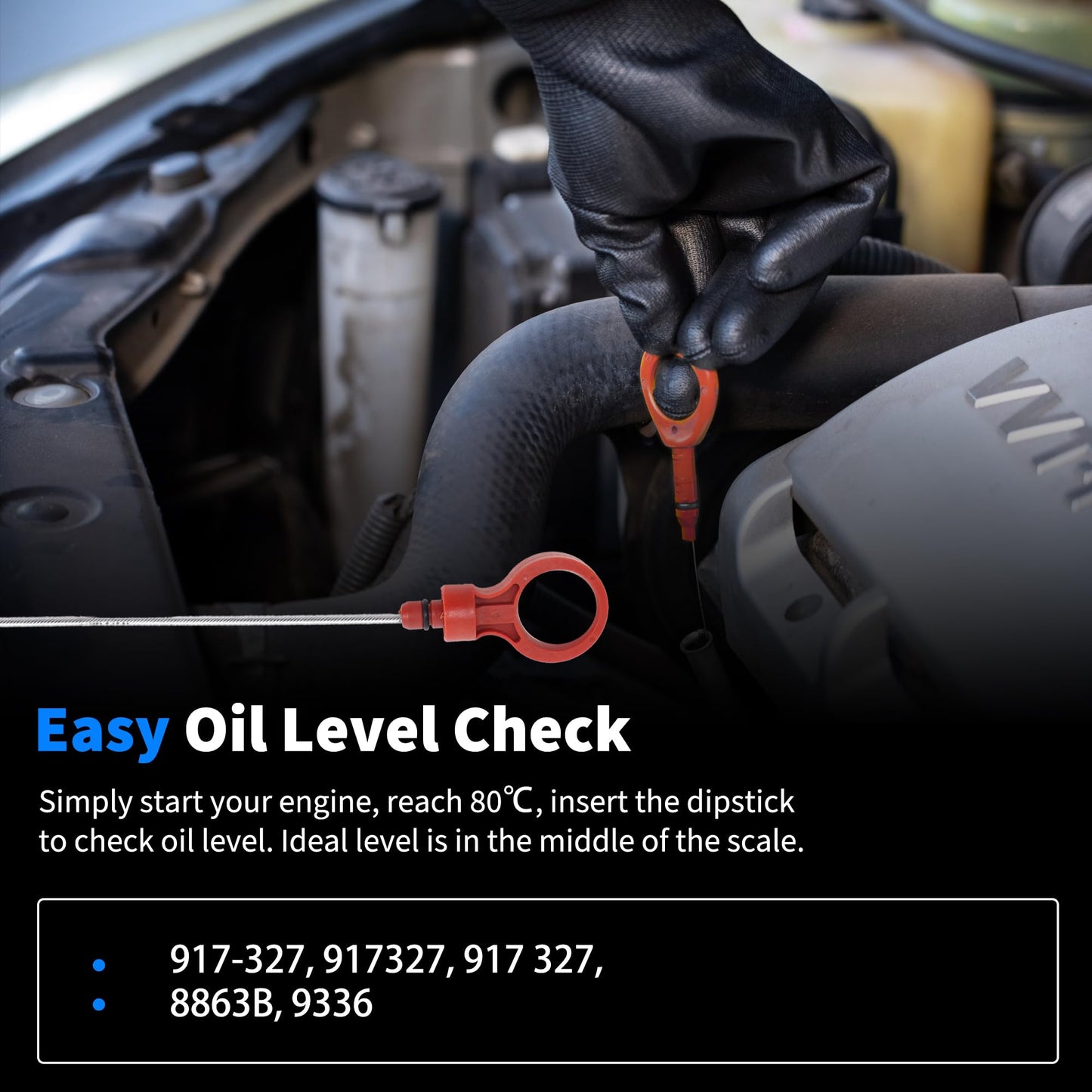 HiSport Transmission Fluid Dipstick - Compatible with Chrysler Jeep Dodge Dip Stick for Checking Oil Tester Tool Replacement 917327