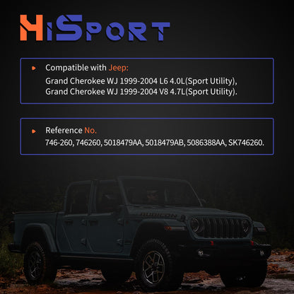 HiSport 746-260 Trunk Latch Tailgate Door Lock Actuator Compatible with Jeep Grand Cherokee 4.0L 4.7L 1999 2000 2001 2002 2003 2004 Replacement for 746260 5018479AA 5018479AB 5086388AA SK746260