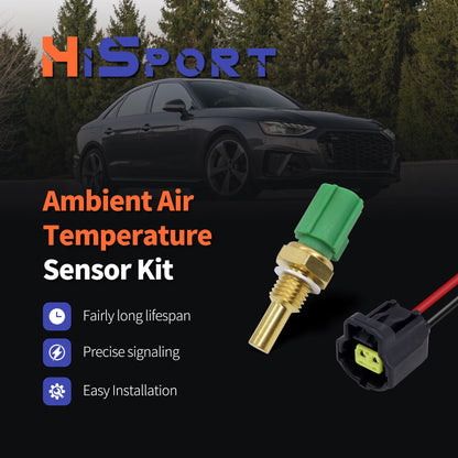 HiSport Engine Coolant Temperature Sensor with Connector Pigtail Harness 89422-20010 - Compatible with Toyota 4Runner Avalon Camry Corolla Highlander Land Cruiser Matrix Rav4 Sienna Lexus Mazda