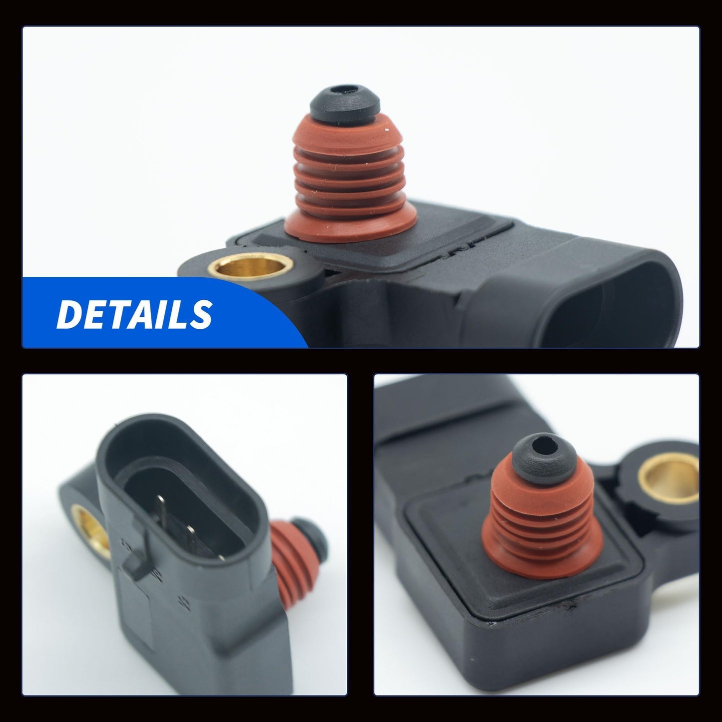 HiSport 25184081 Manifold Pressure (MAP) Sensor Compatible with Chevrolet Chevy Aveo 2004 2005 2006 2007 2008 2009 2010-2018, Aveo5 2006-2008, Pontiac Wave 2005-2008, Wave5 2005-2007 Replace AS312