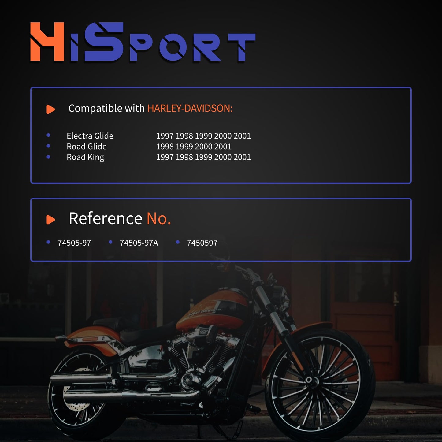 HiSport Voltage Regulator Rectifier 74505-97 74505-97A 7450597Compatible with Harley-Davidson Electra Glide/Road Glide/Road King 1997 1998 1999 2000 2001