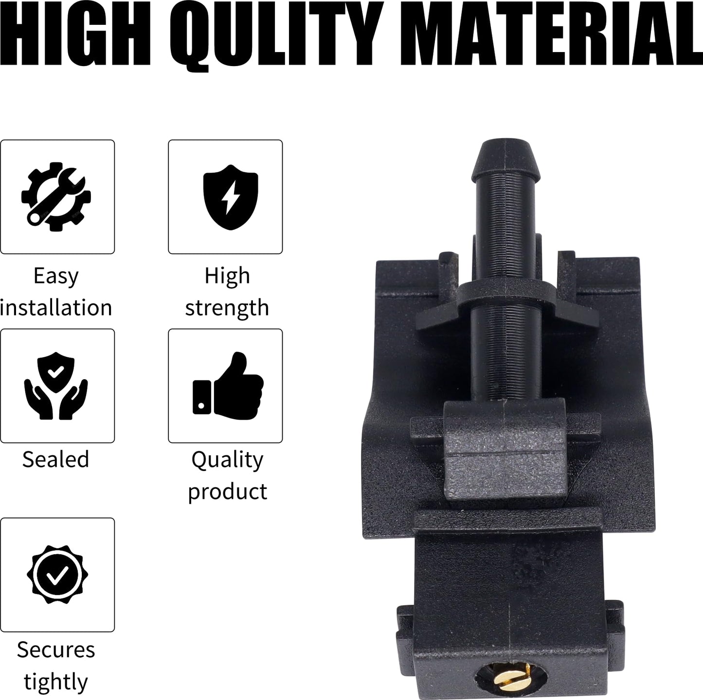 HiSport Windshield Washer Nozzle 85381-12300 - Compatible with Toyota 2006-2022 Camry 2006-2022 Corolla 2007-2022 Highlander 2005-2022 RAV4