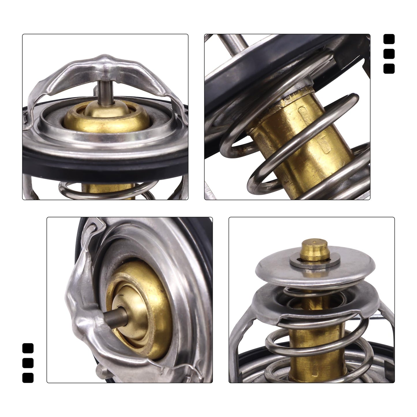 HiSport Engine Coolant Thermostat Front 185 Degree Compatible with Duramax Diesel 2001-2018 Replacement for 131-163, 131163, 97241129