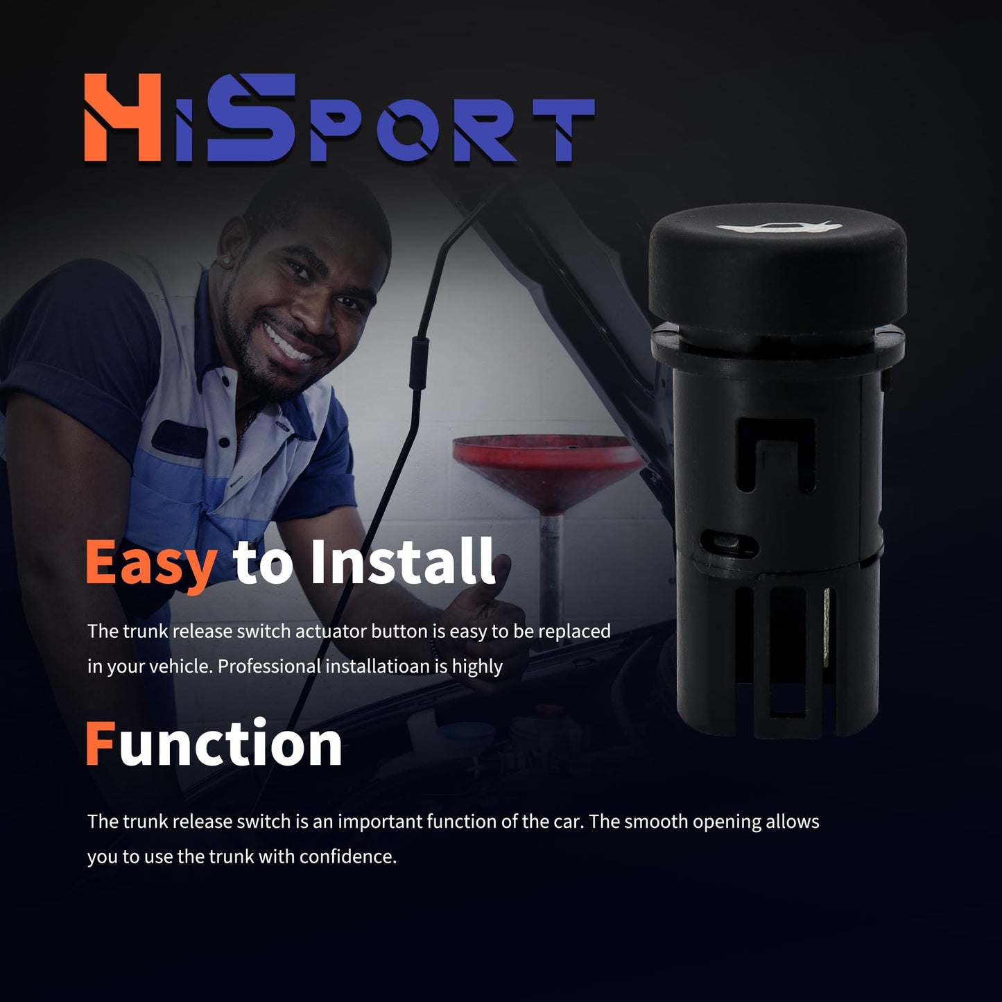 HiSport Trunk Release Switch Button - Compatible with Chevrolet Camaro 2010-2015 Replaces 92224594 22626464 22734487