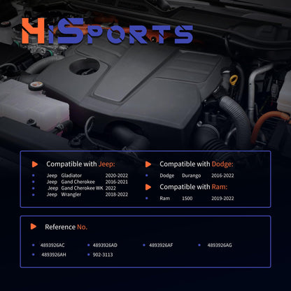 HiSport 902-3113 Thermostat Housing Assembly - Compatible with Jeep Gladiator 2020-2022 Gand Cherokee 2016-2021 Gand Cherokee WK 2022 Jeep Wrangler 2018-2022