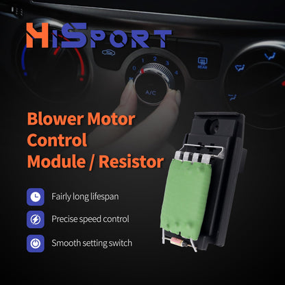 HiSport Blower Motor Resistor Control Module 3M5Z18591BA - Compatible with Ford Contour 1997-2000 Focus 2000-2007 Transit Connect 2010-2013 Mercury Cougar 1999-2002 Mystique 1997-2000