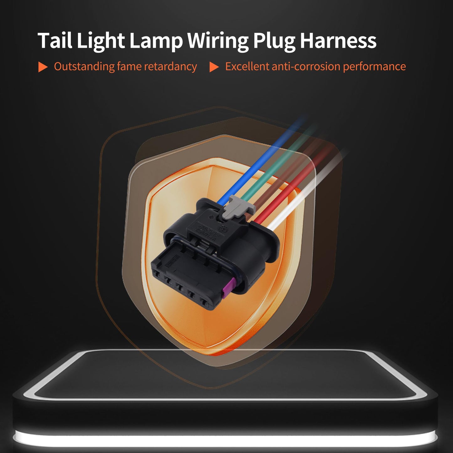 HiSport Tail Light Socket Plug Harness Wiring Compatible with Jeep Renegade 2015-2023 Replace 68270892AA